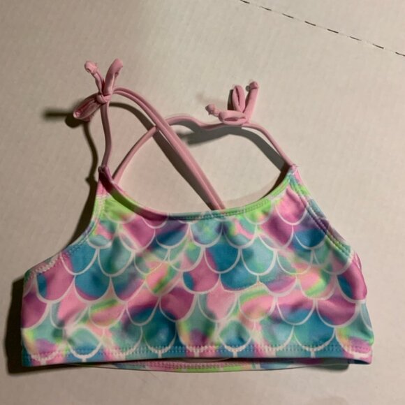 Shelloha Girls Sz 3T Mermaid Scale 2 Pcs Bikini Girl Stretch Swimsuit (I) - Picture 2 of 9
